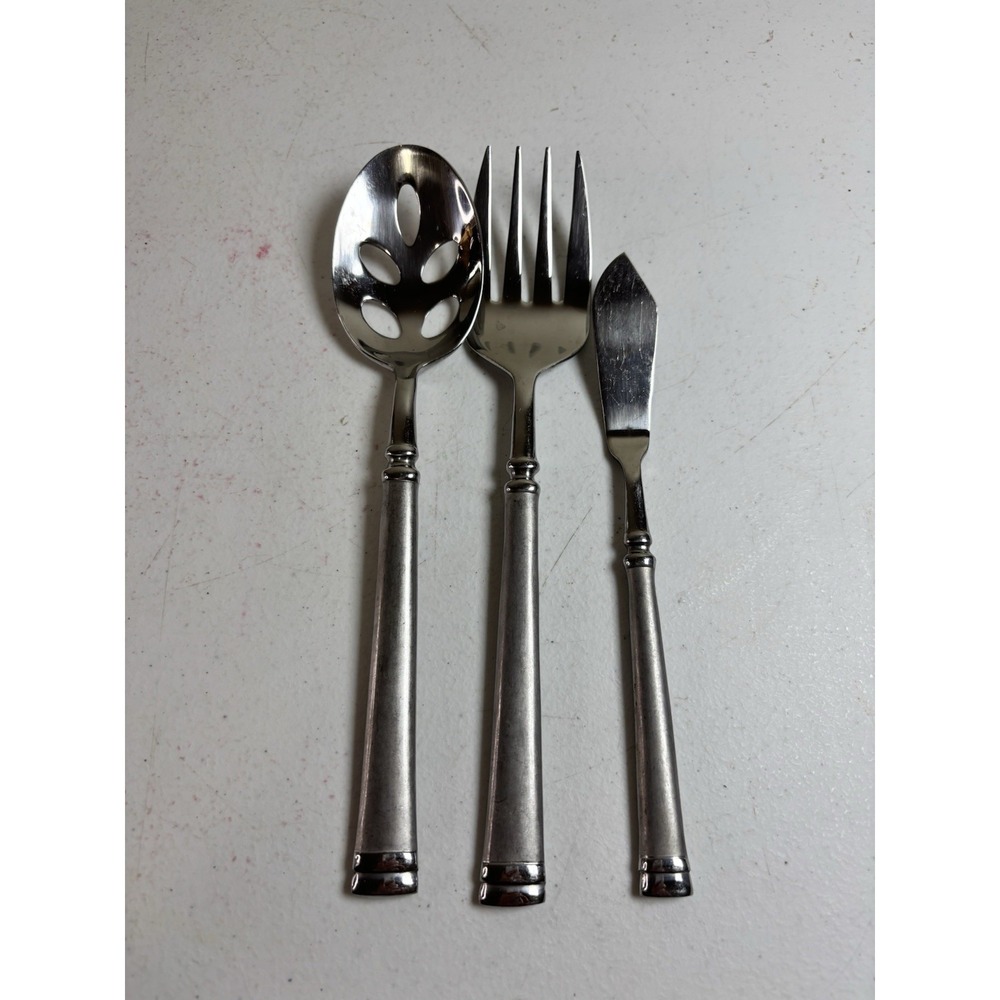 Cambridge Meridian Stainless Serving Pieces Slotted Spoon MeatFork Butter Knife